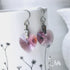 Iris Pink Crystal Titanium Drop Earrings